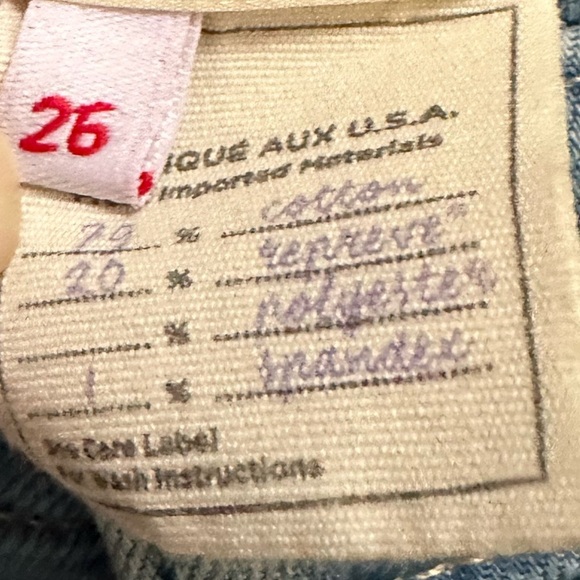 L’Agence Light Wash Denim Cropped Jeans Fading Whiskering Raw Hem 26 - Picture 6 of 9